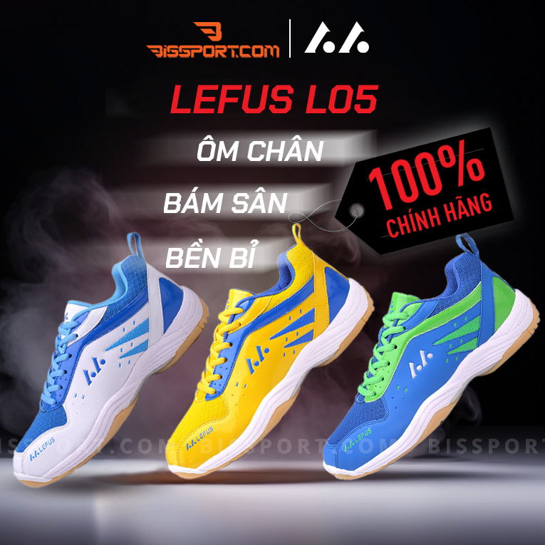 Giày Cầu Lông Lefus L05 Trắng Xanh Chính Hãng - Thiết Kế Hiện Đại, Trẻ Trung Mang Lại Cảm Giác Nhẹ Nhàng Và Thoải Mái